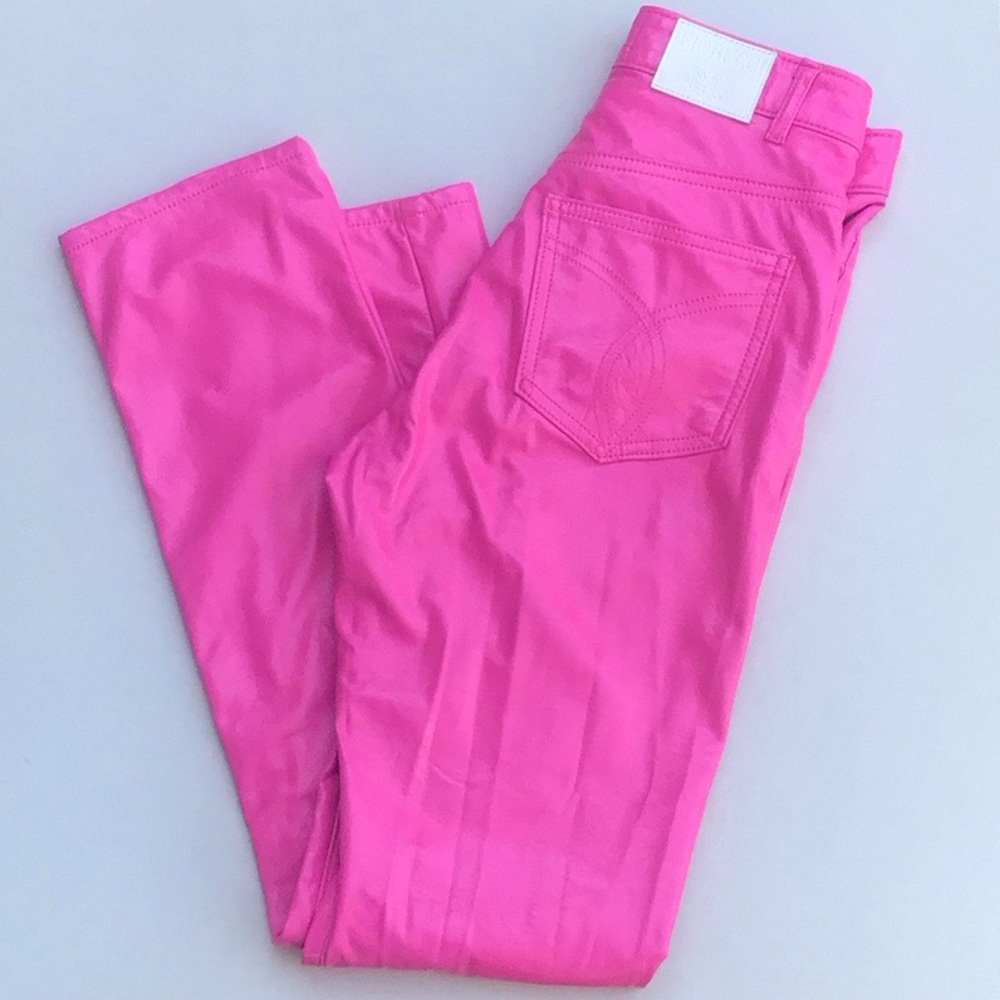 Fiorucci Pink vinyl Yves trousers pants
